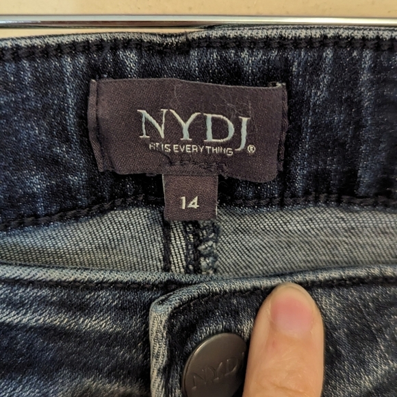 NYDJ Jeans Sheri Slim Plus Size Lift Tuck Technology Stretch Blue 14US 18UK 46FR - Picture 5 of 8